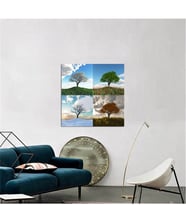 Tablosan Dört Mevsim Ağaçlar Fotoğraf Kanvas Tablo - A-20-559