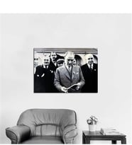 Tablosan Atatürk Kitap Okurken Kanvas Tablo - A-02-056
