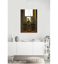 Tablosan Yağlı Boya Penceredeki Kadın Caspar David Friedrich Kanvas Tablo - B-13-351
