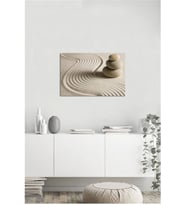 Tablosan Kum Ve Taşlar Zen Kanvas Tablo - A-23-004