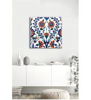 Tablosan Çini Stilize Çiçek Desenleri Kanvas Tablo - B-04-009