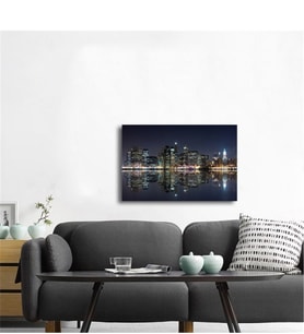 Tablosan Gece Manhattan Fotoğraf Kanvas Tablo - A-27-010