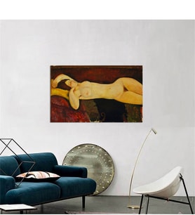 Tablosan Yağlı Boya Uzanan Nü Kadın Modigliani Kanvas Tablo - B-19-046