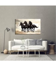 Tablosan Yağlı Boya Koşan Atlar Kanvas Tablo - B-15-057