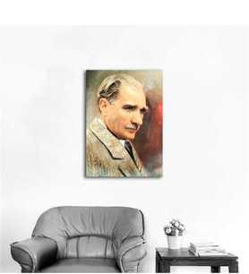 Tablosan Yağlı Boya Atatürk Portresi Kanvas Tablo - B-01-001