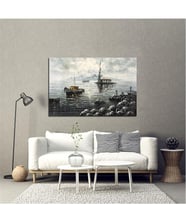 Tablosan Yağlı Boya İstanbul Kız Kulesi Kanvas Tablo - B-16-033