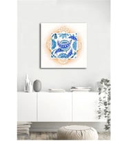 Tablosan Çini Stilize Çiçek Desenleri Kanvas Tablo - B-04-044