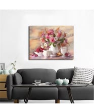 Tablosan Vazoda Çiçekler Kanvas Tablo - B-03-423