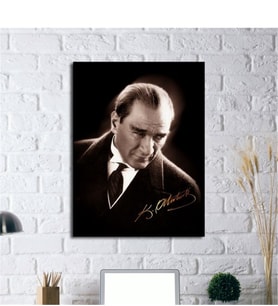 Tablosan  İmzalı Atatürk Portresi Kanvas Tablo - A-02-117