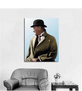 Tablosan  Şapkalı Atatürk Portresi Kanvas Tablo - A-02-125