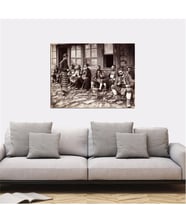 Tablosan  Osmanlı Kahvesinde Oturanlar Fotoğraf Kanvas Tablo - A-07-254