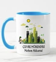 Çevre Mühendisi Kupa Bardağı Mavi