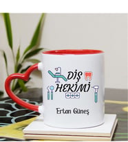 Diş Hekimi Kupa Bardağı Kalpli