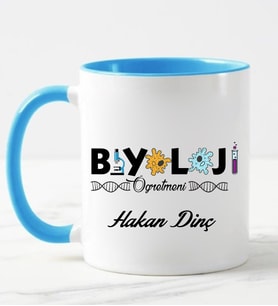 Biyoloji Öğretmeni Kupa Bardağı Mavi