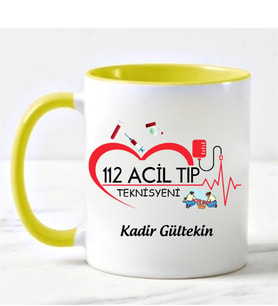 112 Acil Tıp Teknisyeni Kupa Bardağı Sarı