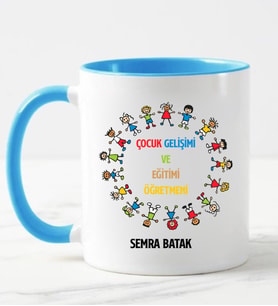 Çocuk Gelişimi Ve Eğitimi Öğretmeni Kupa Bardağı Mavi