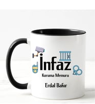 Ceza İnfaz Koruma Memuru Kupa Bardağı Siyah