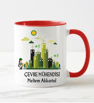 Çevre Mühendisi Kupa Bardağı Kırmızı