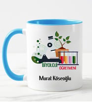 Biyoloji Öğretmeni Kupa Bardağı Mavi