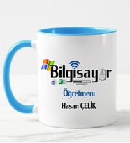 Bilgisayar Öğretmeni Kupa Bardağı Mavi