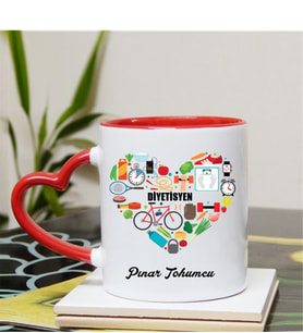 Diyetisyen Kupa Bardağı Kalpli