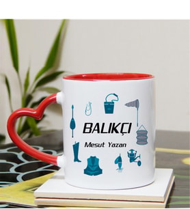 Balıkçı Kupa Bardağı Kalpli