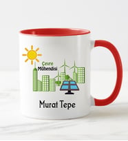 Çevre Mühendisi Kupa Bardağı Kırmızı