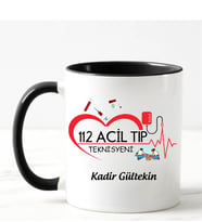 112 Acil Tıp Teknisyeni Kupa Bardağı Siyah