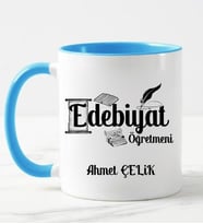 Edebiyat Öğretmeni Kupa Bardağı Mavi