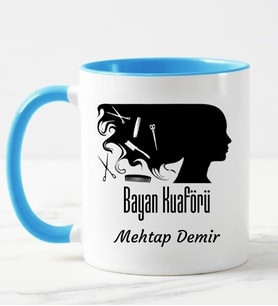 Bayan Kuaförü Kupa Bardağı Mavi