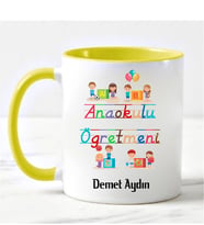 Ana Okulu Öğretmeni Kupa Bardağı Sarı
