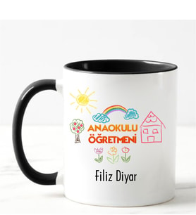 Ana Okulu Öğretmeni Kupa Bardağı Siyah
