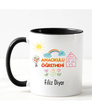 Ana Okulu Öğretmeni Kupa Bardağı Siyah