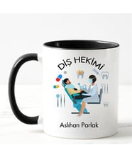 Diş Hekimi Kupa Bardağı Siyah