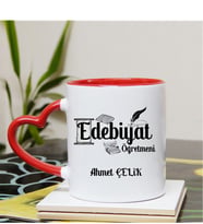Edebiyat Öğretmeni Kupa Bardağı Kalpli