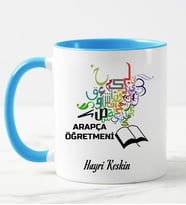 Arapça Öğretmeni Kupa Bardağı Mavi