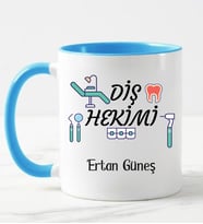 Diş Hekimi Kupa Bardağı Mavi