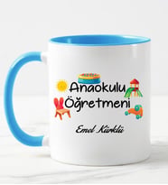 Ana Okulu Öğretmeni Kupa Bardağı Mavi