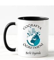 Coğrafya Öğretmeni Kupa Bardağı Siyah
