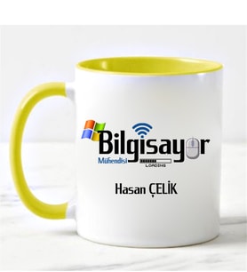 Bilgisayar Mühendisi Kupa Bardağı Sarı