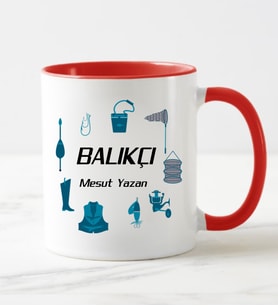 Balıkçı Kupa Bardağı Kırmızı