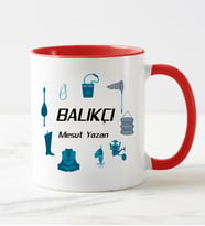 Balıkçı Kupa Bardağı Kırmızı