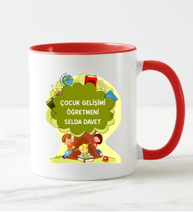 Çocuk Gelişimi Ve Eğitimi Öğretmeni Kupa Bardağı Kırmızı