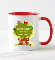 Çocuk Gelişimi Ve Eğitimi Öğretmeni Kupa Bardağı Kırmızı