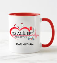112 Acil Tıp Teknisyeni Kupa Bardağı Kırmızı