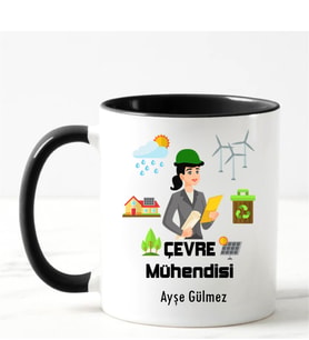 Çevre Mühendisi Kupa Bardağı Siyah
