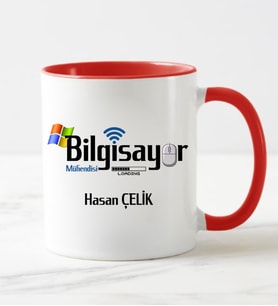 Bilgisayar Mühendisi Kupa Bardağı Kırmızı