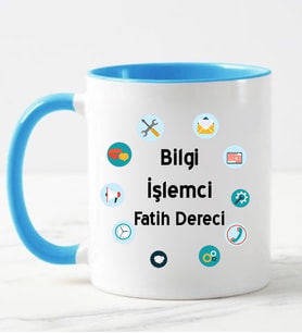 Bilgi İşlemci Kupa Bardağı Mavi