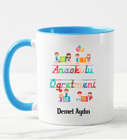 Ana Okulu Öğretmeni Kupa Bardağı Mavi