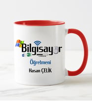 Bilgisayar Öğretmeni Kupa Bardağı Kırmızı